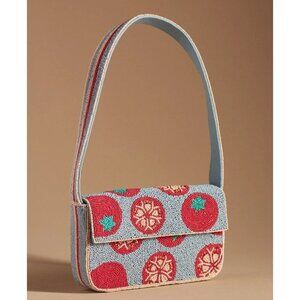 Anthropologie The Fiona Beaded Bag: Veggie Edition - Tomato